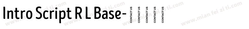 Intro Script R L Base字体转换